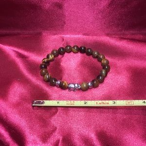Tiger’s Eye Mala Bracelet with Elephant Charm